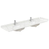 Custom image for Giotto Quartz / 84 in / 84 inch  Double Center Sink
