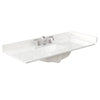 Custom image for White with Brushed Chrome Trim / White Quartz, Rectangular Sink / Medicine Cabinet