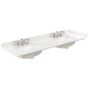 Custom image for White Quartz / 66 in / 66 inch  Double Center Sink