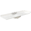 Custom image for White Quartz / 66 in / 66 inch Single Center Sink