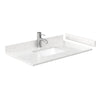 Custom image for White Oak with Brushed Nickel Trim / Carrara Cultured Marble / No Mirror