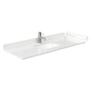 Custom image for Dark Walnut with Brushed Nickel Trim / Carrara Cultured Marble / No Mirror