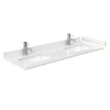 Custom image for Dark Espresso with Polished Chrome Trim / Carrara Cultured Marble, Rectangular Sink / 24