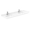 Custom image for White Cultured Marble / 66 in / 66 inch   Double Center Sink
