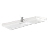 Custom image for Dark Walnut with Brushed Nickel Trim / Carrara Cultured Marble / No Mirror