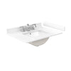 Custom image for White Cultured Marble / 30 in / 30 inch Single Center Sink
