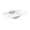 Custom image for White with Brushed Chrome Trim / White Cultured Marble, Rectangular Sink / 24