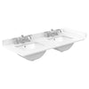 Custom image for White Cultured Marble / 48 in / 48 inch  Double Center Sink