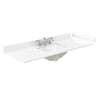 Custom image for Whitewashed Oak with Brushed Nickel Trim / White Cultured Marble / No Mirror