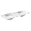 Custom image for Carrara Cultured Marble / 66 in / 66 inch  Double Center Sink