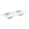 Custom image for White Cultured Marble / 66 in / 66 inch  Double Center Sink