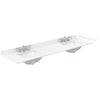 Custom image for Light Straw with Brushed Nickel Trim / White Cultured Marble / No Mirror