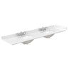 Custom image for Dark Walnut with Brushed Nickel Trim / Carrara Cultured Marble / No Mirror