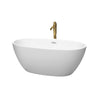Custom image for Matte White with Polished Chrome Trim and Brushed Gold Faucet / 59