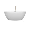 Custom image for Matte White with Polished Chrome Trim and Brushed Gold Faucet / 59