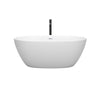 Custom image for Matte White with Shiny White Trim and Matte Black Faucet / 59