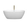 Custom image for Matte White with Polished Chrome Trim and Brushed Gold Faucet / 63