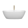 Custom image for Matte White with Polished Chrome Trim and Brushed Gold Faucet / 67