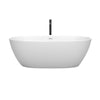 Custom image for Matte White with Shiny White Trim and Matte Black Faucet / 67