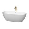 Custom image for Matte White with Shiny White Trim and Brushed Gold Faucet / 67