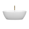 Custom image for Matte White with Shiny White Trim and Brushed Gold Faucet / 67