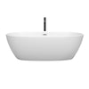 Custom image for Matte White with Polished Chrome Trim and Matte Black Faucet / 71