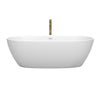 Custom image for Matte White with Shiny White Trim and Brushed Gold Faucet / 71