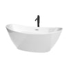 Custom image for White with Polished Chrome Trim and Matte Black Faucet / 66