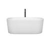 Custom image for White with Shiny White Trim and Matte Black Faucet / 59