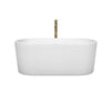 Custom image for White with Shiny White Trim and Brushed Gold Faucet / 59