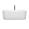 Custom image for White with Polished Chrome Trim and Matte Black Faucet / 67
