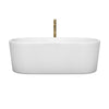 Custom image for White with Polished Chrome Trim and Brushed Gold Faucet / 67
