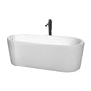 Custom image for White with Shiny White Trim and Matte Black Faucet / 67