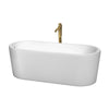 Custom image for White with Shiny White Trim and Brushed Gold Faucet / 67