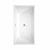 Custom image for White with Polished Chrome Trim and Matte Black Faucet / 59