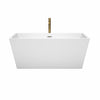 Custom image for White with Polished Chrome Trim and Brushed Gold Faucet / 59
