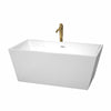 Custom image for White with Shiny White Trim and Brushed Gold Faucet / 59