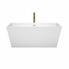 Custom image for White with Shiny White Trim and Brushed Gold Faucet / 59