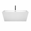 Custom image for White with Polished Chrome Trim and Matte Black Faucet / 63