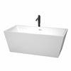 Custom image for White with Shiny White Trim and Matte Black Faucet / 63
