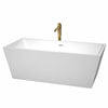 Custom image for White with Shiny White Trim and Brushed Gold Faucet / 67