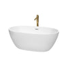 Custom image for White with Polished Chrome Trim and Brushed Gold Faucet / 59