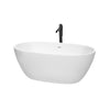 Custom image for White with Shiny White Trim and Matte Black Faucet / 59