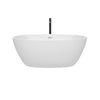 Custom image for White with Shiny White Trim and Matte Black Faucet / 59
