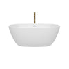 Custom image for White with Shiny White Trim and Brushed Gold Faucet / 59