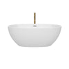 Custom image for White with Polished Chrome Trim and Brushed Gold Faucet / 63