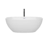 Custom image for White with Shiny White Trim and Matte Black Faucet / 63