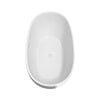 Custom image for White with Shiny White Trim and Matte Black Faucet / 63