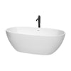 Custom image for White with Shiny White Trim and Matte Black Faucet / 67