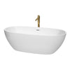 Custom image for White with Polished Chrome Trim and Brushed Gold Faucet / 71